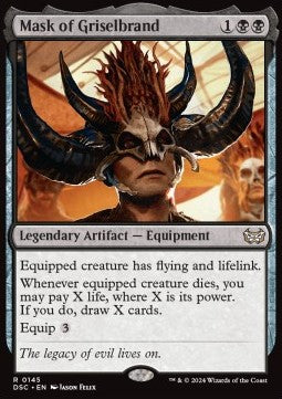 Mask of Griselbrand⁣ - Commander: Duskmourn: House of Horror⁣ (Rare)⁣ [145]