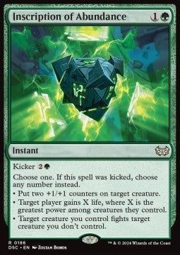 Inscription of Abundance⁣ - Commander: Duskmourn: House of Horror⁣ (Rare)⁣ [186]