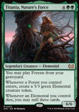 Titania, Nature's Force⁣ - Commander: Duskmourn: House of Horror⁣ (Mythic)⁣ [202]