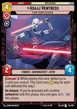 Asajj Ventress, Count Dooku's Assassin - Twilight of the Republic (Uncommon) [TWI-134]