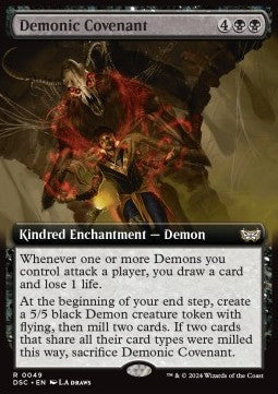 Demonic Covenant - Commander: Duskmourn: House of Horror: Extras (Rare) [XDSC-49]