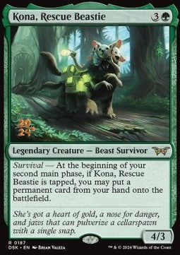 Kona, Rescue Beastie (V.1) - Duskmourn: House of Horror: Promos (Rare) [PDSK-187]