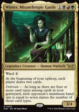 Winter, Misanthropic Guide (V.2) - Duskmourn: House of Horror: Promos (Rare) [PDSK-240]