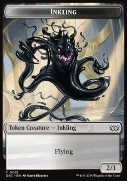 Inkling Token (WB 2/1) // Scarecrow Token (A 4/4)⁣ - Duskmourn: House of Horror: Tokens⁣ (Token)⁣ [CT 21/23]