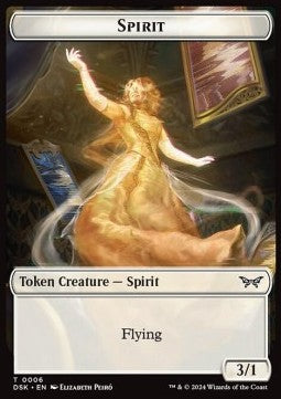 Spirit Token (White 3/1) - Duskmourn: House of Horror: Tokens (Token) [TDSK-T06]
