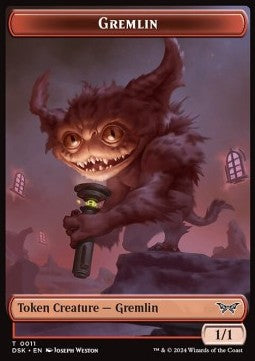 Gremlin Token (R 1/1) // Manifest Token (C 2/2) - Duskmourn: House of Horror: Tokens (Token) [TDSK-T 11/18]