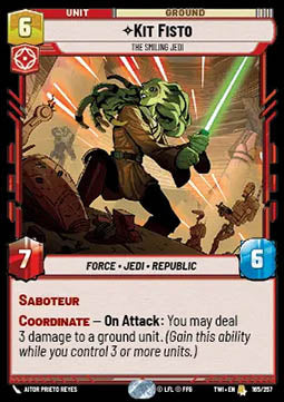 Kit Fisto, The Smiling Jedi - Twilight of the Republic (Rare) [TWI-165]