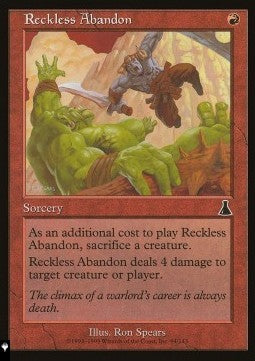Reckless Abandon⁣ - Mystery Booster 2: Reprints from Across Magic's History⁣ (Common)