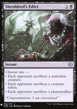 Sheoldred's Edict⁣ - Mystery Booster 2: Reprints from Across Magic's History⁣ (Uncommon)