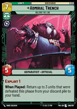 Admiral Trench, Holding the Line - Twilight of the Republic (Uncommon) [TWI-086]