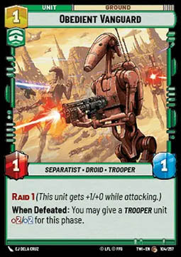 Obedient Vanguard - Twilight of the Republic (Common) [TWI-104]