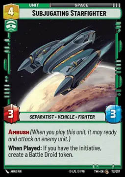 Subjugating Starfighter - Twilight of the Republic (Common) [TWI-112]