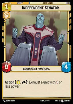 Independent Senator - Twilight of the Republic (Uncommon) [TWI-206]