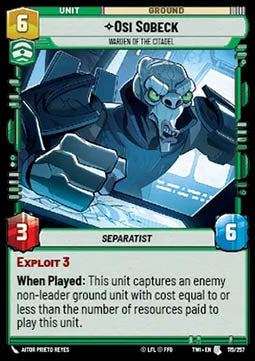 Osi Sobeck, Warden of the Citadel - Twilight of the Republic (Uncommon) [TWI-115]