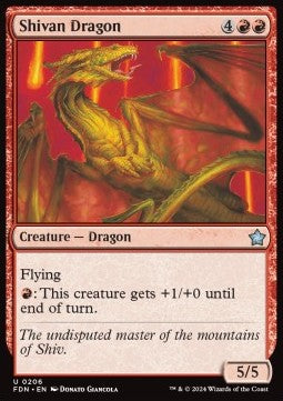 Shivan Dragon - Magic: The Gathering Foundations (Uncommon) [FDN-206]