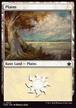 Plains (V.1) - Magic: The Gathering Foundations (Land) [FDN-272]