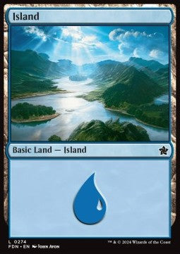 Island (V.1) - Magic: The Gathering Foundations (Land) [FDN-274]