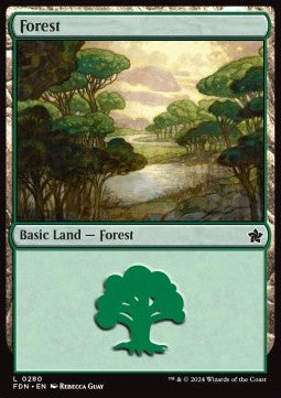 Forest (V.1) - Magic: The Gathering Foundations (Land) [FDN-280]