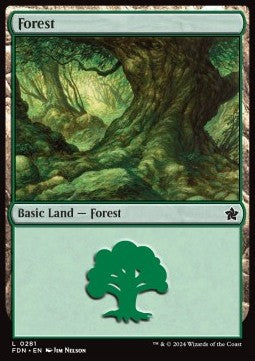 Forest (V.2) - Magic: The Gathering Foundations (Land) [FDN-281]