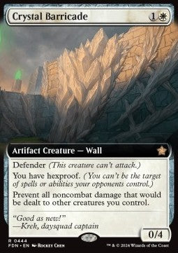 Crystal Barricade (V.3) - Magic: The Gathering Foundations: Extras (Rare) [XFDN-444]