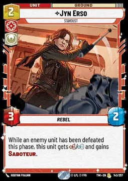 Jyn Erso, Stardust - Twilight of the Republic (Rare) [TWI-143]