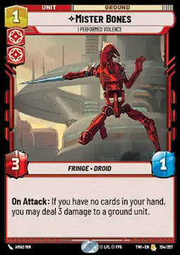 Mister Bones, I Performed Violence - Twilight of the Republic (Rare) [TWI-154]