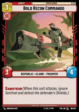 Bold Recon Commando - Twilight of the Republic (Common) [TWI-161]