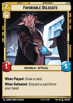 Favorable Delegate - Twilight of the Republic (Common) [TWI-208]