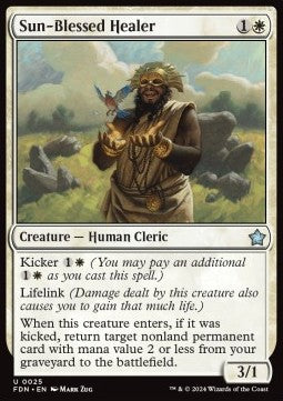 Sun-Blessed Healer - Magic: The Gathering Foundations (Uncommon) [FDN-25]