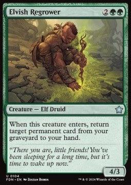 Elvish Regrower - Magic: The Gathering Foundations (Uncommon) [FDN-104]