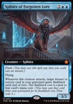 Sphinx of Forgotten Lore (V.3) - Magic: The Gathering Foundations: Extras (Mythic) [XFDN-457]