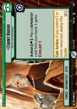 Count Dooku, Face of the Confederacy (V.1) - Twilight of the Republic: Extras (Common) [XTWI-280]