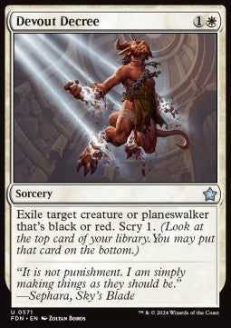 Devout Decree - Magic: The Gathering Foundations: Starter Collection (Uncommon) [SFDN-571]
