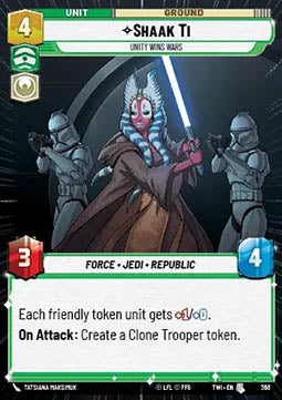 Shaak Ti, Unity Wins Wars⁣ - Twilight of the Republic: Extras⁣ (Uncommon)⁣ [366]