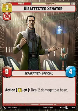Disaffected Senator - Twilight of the Republic: Extras (Uncommon) [XTWI-424]