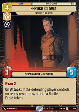 Rush Clovis, Banking Clan Scion - Twilight of the Republic: Extras (Rare) [XTWI-448]