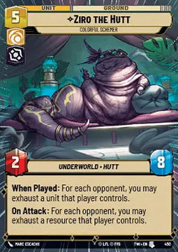 Ziro the Hutt, Colorful Schemer - Twilight of the Republic: Extras (Uncommon) [XTWI-450]