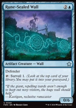 Rune-Sealed Wall - Magic: The Gathering Foundations (Uncommon) [FDN-49]