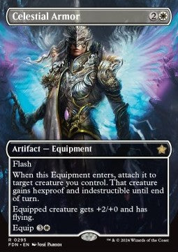 Celestial Armor (V.1)⁣ - Magic: The Gathering Foundations: Extras⁣ (Rare)⁣ [295]