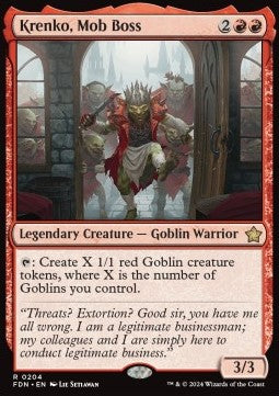 Krenko, Mob Boss⁣ - Magic: The Gathering Foundations⁣ (Rare)⁣ [204]
