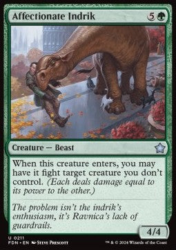 Affectionate Indrik - Magic: The Gathering Foundations (Uncommon) [FDN-211]
