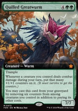Quilled Greatwurm (V.3)⁣ - Magic: The Gathering Foundations: Extras⁣ (Mythic)⁣ [473]