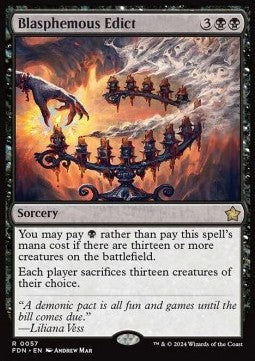 Blasphemous Edict - Magic: The Gathering Foundations (Rare) [FDN-57]