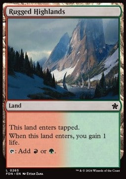 Rugged Highlands - Magic: The Gathering Foundations (Common) [FDN-265]