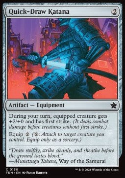 Quick-Draw Katana - Magic: The Gathering Foundations (Common) [FDN-130]