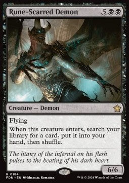 Rune-Scarred Demon⁣ - Magic: The Gathering Foundations⁣ (Rare)⁣ [184]