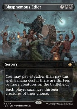 Blasphemous Edict (V.1) - Magic: The Gathering Foundations: Extras (Rare) [XFDN-317]