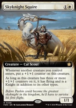 Skyknight Squire (V.3)⁣ - Magic: The Gathering Foundations: Extras⁣ (Rare)⁣ [448]