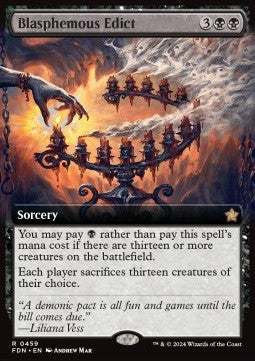 Blasphemous Edict (V.3)⁣ - Magic: The Gathering Foundations: Extras⁣ (Rare)⁣ [459]