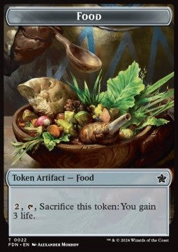 Treasure Token // Food Token - Magic: The Gathering Foundations: Tokens (Token) [TFDN-T 23/22]